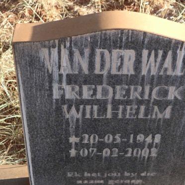WALT Frederick Wilhelm, van der 1948-2002