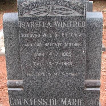 MARILLAC Isabella Winifred, de 1889-1963