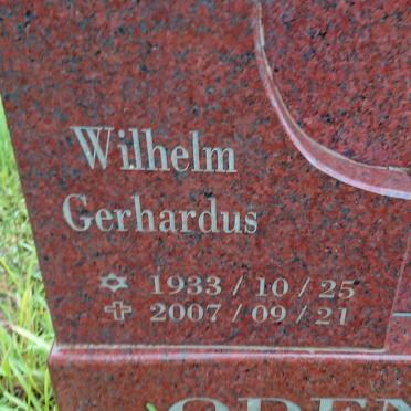 ODENDAAL Wilhelm Gerhardus 1933-2007 &amp; Maria Johanna Elizabeth 1937-2017