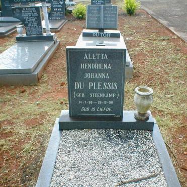 PLESSIS Aletta Hendriena Johanna, du geb. STEENKAMP  -1990