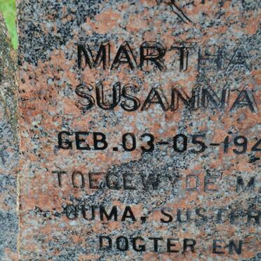WELTHAGEN Martha Susanna nee COETZEE 1946-
