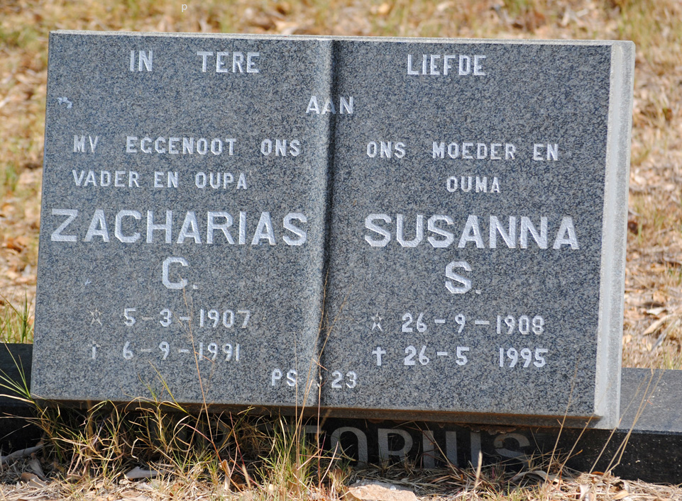 PRETORIUS Zacharias C. 1907-1991 & Susanna S. 1908-1995