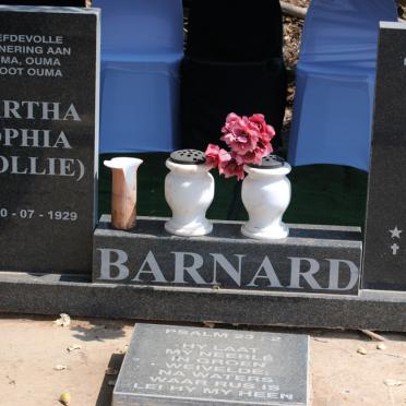 BARNARD Adam 1928-2008 &amp; Martha Sophia PRETORIUS 1929-