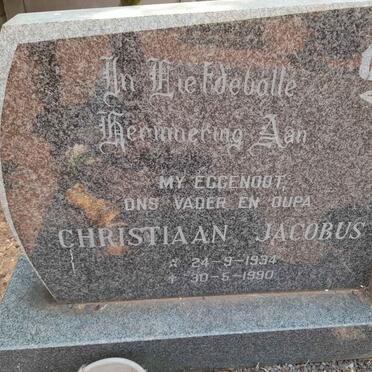 MERWE Christiaan Jacobus, van der 1934-1990 &amp; Maria Martha 1937-2013