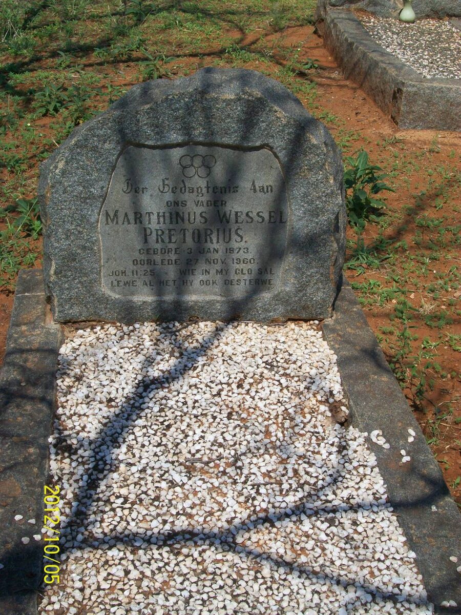 PRETORIUS Marthinus Wessel 1873-1960