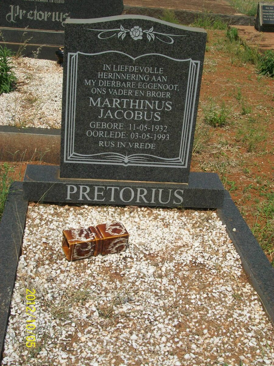 PRETORIUS Marthinus Jacobus 1932-1993