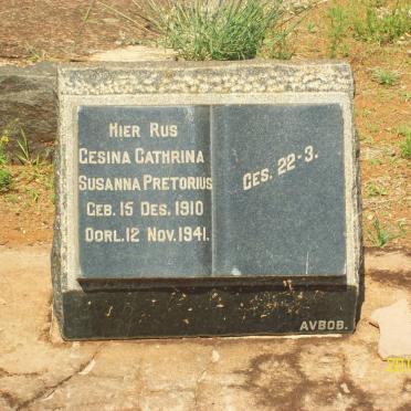 PRETORIUS Gesina Cathrina Susanna 1910-1941