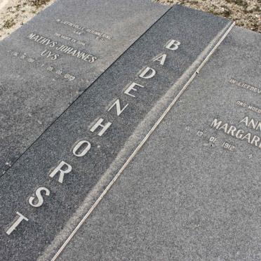 BADENHORST Matthys Johannes Uys 1911-1989 & Anna Margaretha 1912-1991