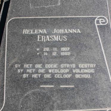 ERASMUS Helena Johanna 1907-1982
