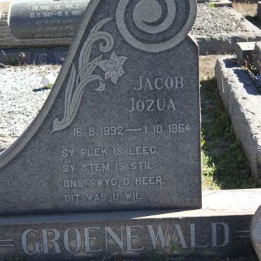 GROENEWALD Jacob Jozua 1892-1964