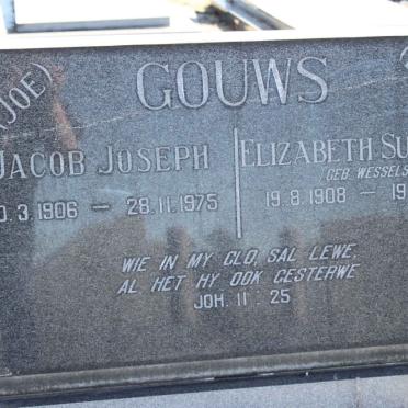 GOUWS Jacob Joseph 1906-1975 &amp; Elizabeth Susanna WESSELS 1908-1993