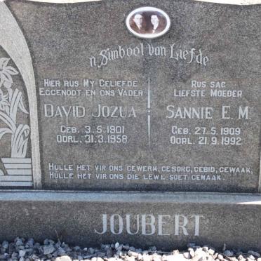 JOUBERT David Jozua 1901-1958 &amp; Sannie E. M. 1909-1992