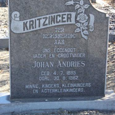 KRITZINGER Johan Andries 1895-1982