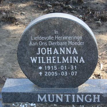 MUNTINGH Johanna Wilhelmina 1915-2005