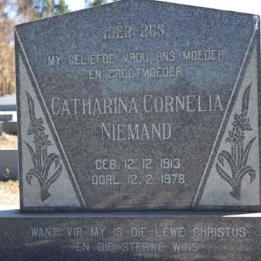 NIEMAND Catharina Cornelia 1913-1978
