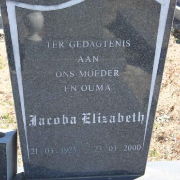 TOIT Jacoba Elizabeth, du 1925-2000