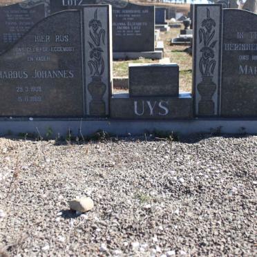 UYS Gerhardus Johannes 1908-1969 &amp; Maria Elizabeth BOSHOFF 1915-1988