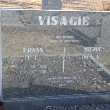 VISAGIE F.C. 1903-2000 &amp; M.S.G. 1916-2000
