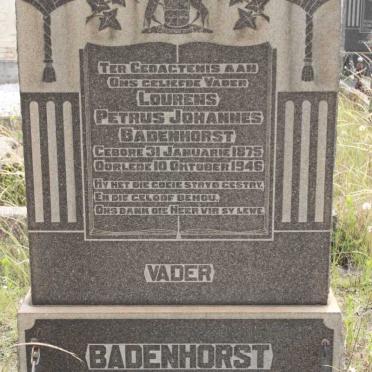 BADENHORST Lourens Petrus Johannes 1875-1946