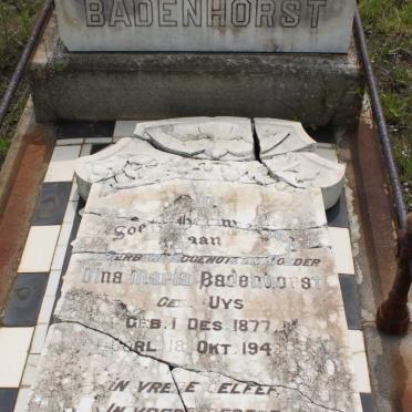 BADENHORST Dina Maria nee UYS 1877-1948
