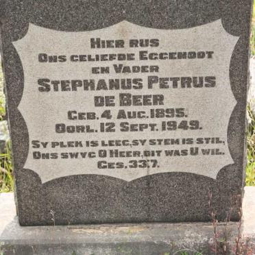 BEER Stephanus Petrus, de 1895-1949