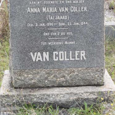 COLLER Anna Maria, van nee TALJAARD 1896-1944