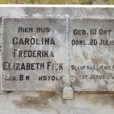 FICK Carolina Frederika nee BIRKENSTOCK 1860-1949