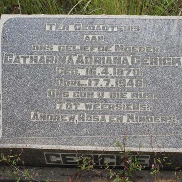 GERICKE Catharina Adriana 1870-1948