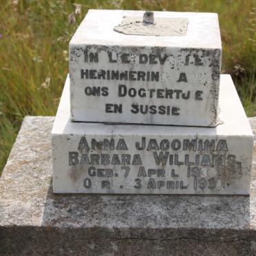 WILLIAMS Anna Jacomina Barbara 1930-1931