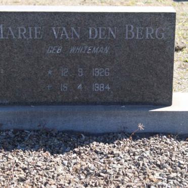 BERG Marie, van den nee WHITEMAN 1926-1984