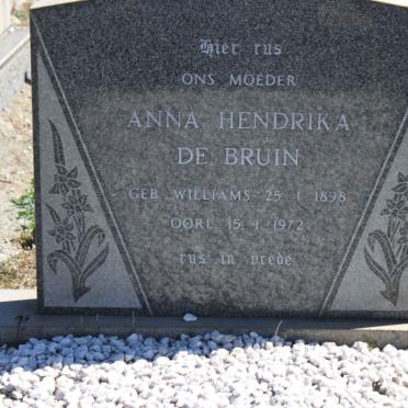 BRUIN Anna Hendrika, de nee WILLIAMS 1889-1972