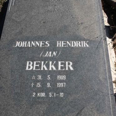 BEKKER Johannes Hendrik 1909-1997