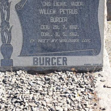 BURGER Willem Petrus 1882-1962