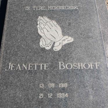 BOSHOFF Jeanette 1918-1994