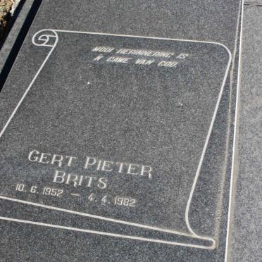 BRITS Gert Pieter 1952-1982