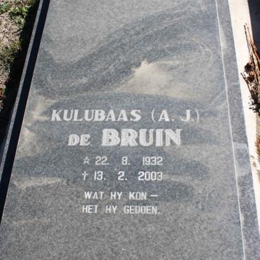 BRUIN  A.J., de 1932-2003