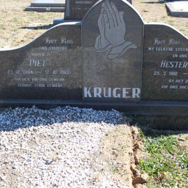 KRUGER Piet 1904-1983 &amp; Hester Gezina 1912-1978