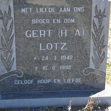 LOTZ Gert H.A. 1942-1992