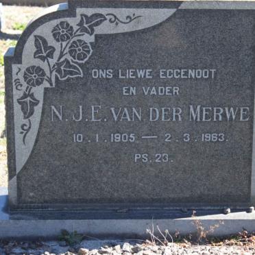 MERWE N.J.E., van der 1905-1963