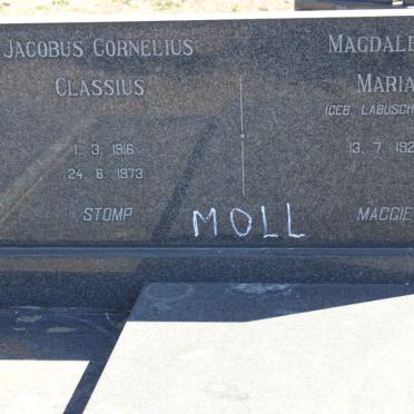 MOLL Jacobus Cornelius Classius 1916-1973 &amp; Magdalena Maria LABUSCHAGNE  -1970