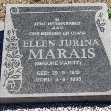 MARAIS Ellen Jurina nee MARITZ 1913-1995