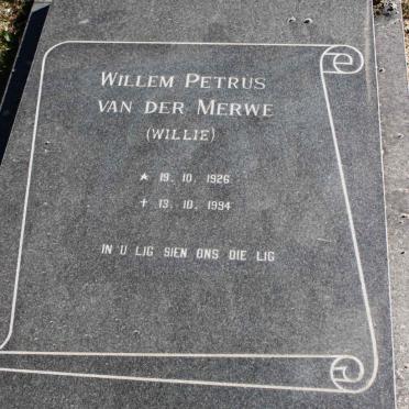 MERWE Willem Petrus, van der 1926-1994