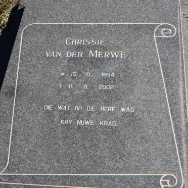 MERWE Chrissie, van der 1934-2002