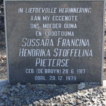 PIETERSE Sussara Francina Hendrika Stoffelina 1917-1979