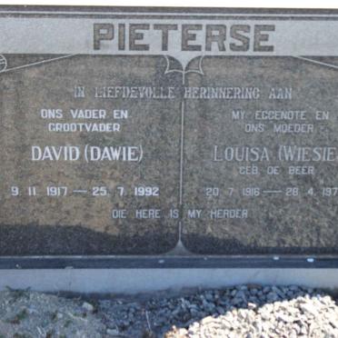PIETERSE David 1917-1992 &amp; Louisa DE BEER 1916-1974