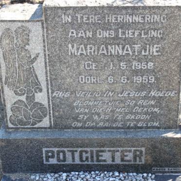 POTGIETER Mariannatjie 1958-1959