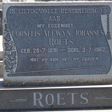 ROETS Cornelis Alewyn Johannes 1891-1962