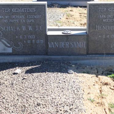 SANDT Schalk W.W.J.C., van der 1903-1978 &amp; Hendrina C. 1907-  