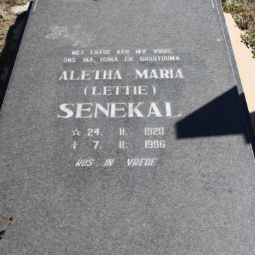 SENEKAL Aletha Maria 1920-1996