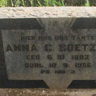 COETZER Anna C. 1882-1956